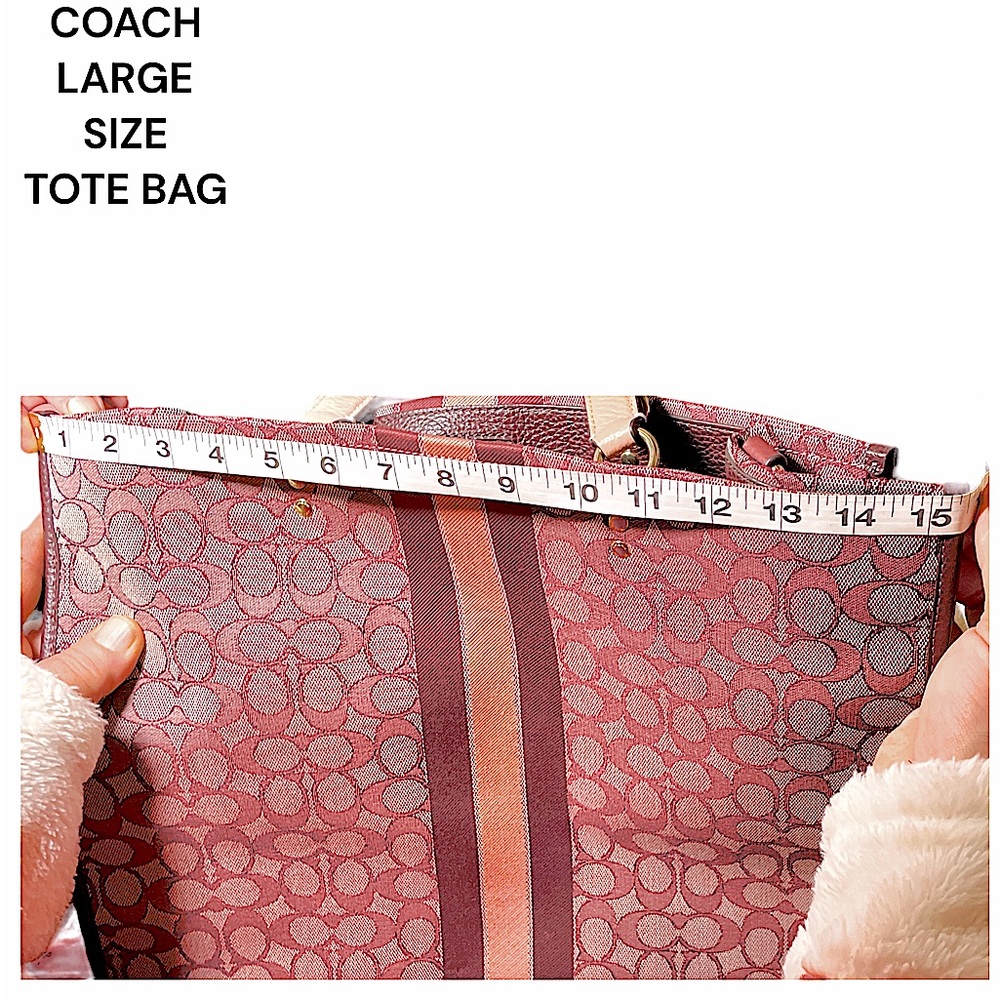 LARGE COACH DEMSEY TOTE EXCELLENT CONDITION & BEAUTIFUL COLOR-CROSSBODY TOTE - Picture 8 of 16